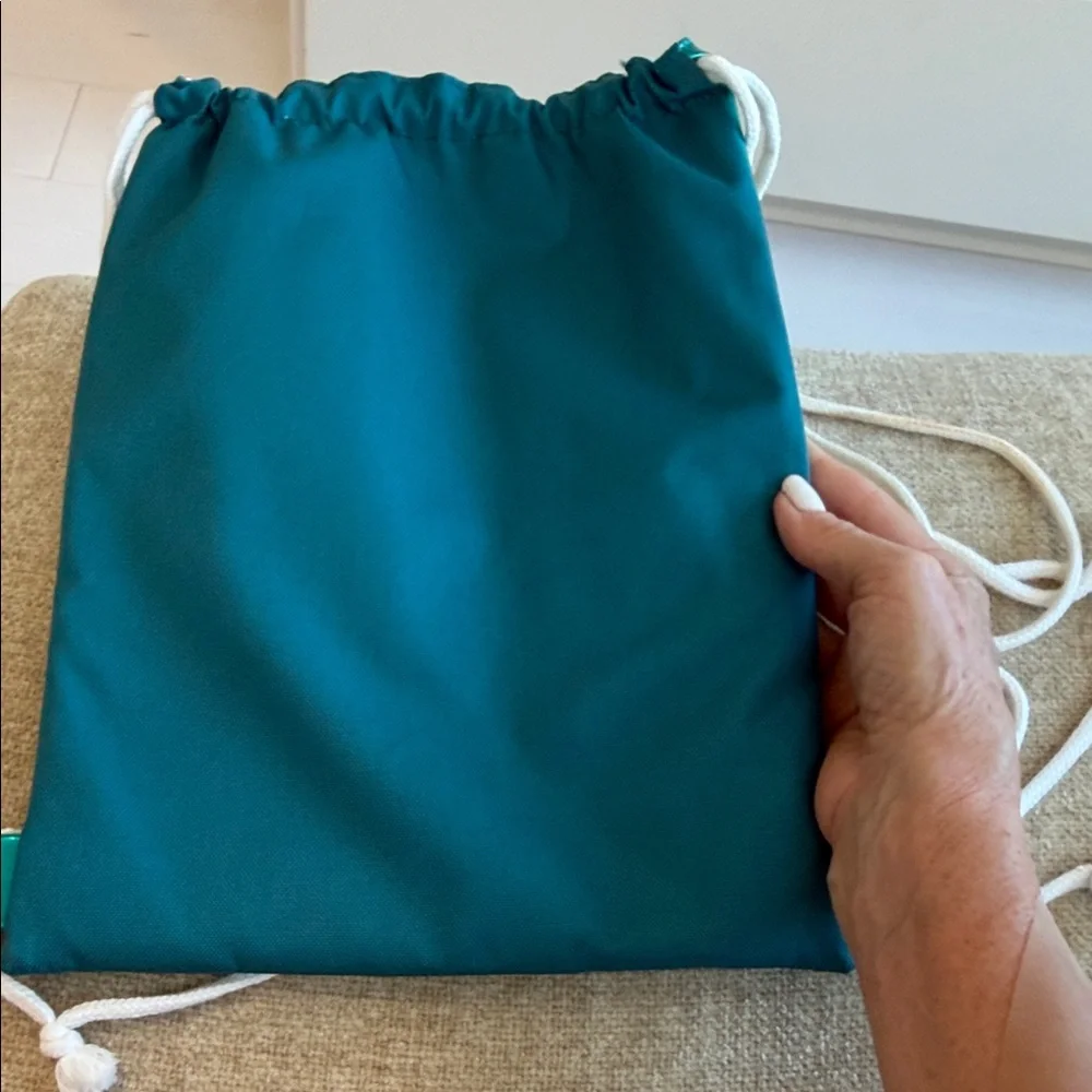 Riki Loves Riki Teal Drawstring Bag
